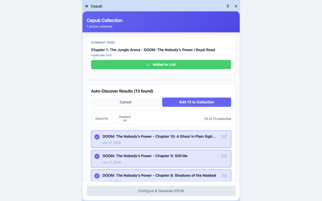 Auto-discover feature finding related articles